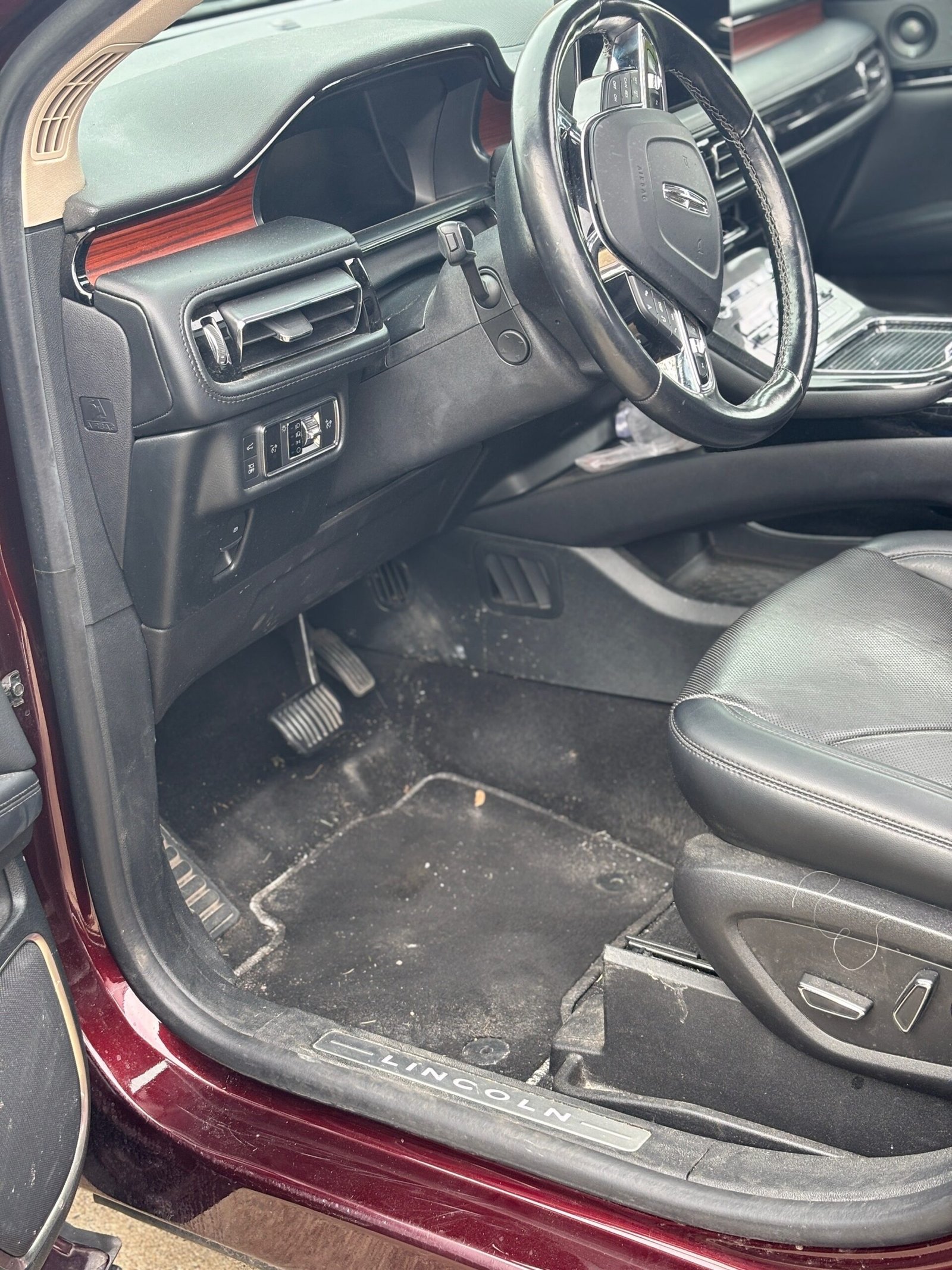 Before and after interior detailing cleaning